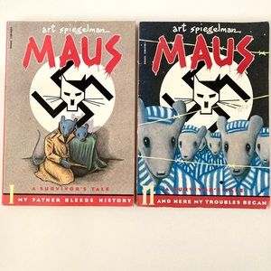 MAUS Volume I and Volume II by Art Spiegelman 1 & 2 Graphic Novels Comics